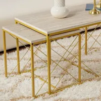 Набор журнальных столиков Trendy DEFNE GTR006180 Travertine photo 12