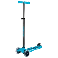 Trotinetă pentru copii cu trei roți Micro Maxi Deluxe Glow LED Plus (MMD377) 50 kg/ Blue