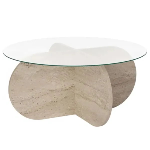 Măsuță de cafea Trendy Aeris GTR008176 Travertine photo 2