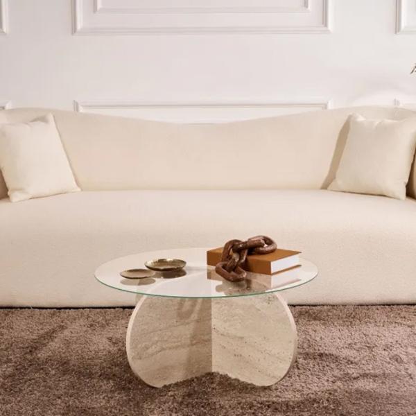 Măsuță de cafea Trendy Aeris GTR008176 Travertine photo 4