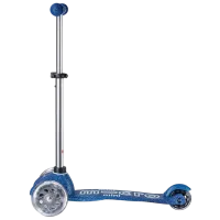 Trotinetă pentru copii cu trei roți Micro Mini Deluxe Foldable LED (MMD219) 50 kg/ Blue photo 2