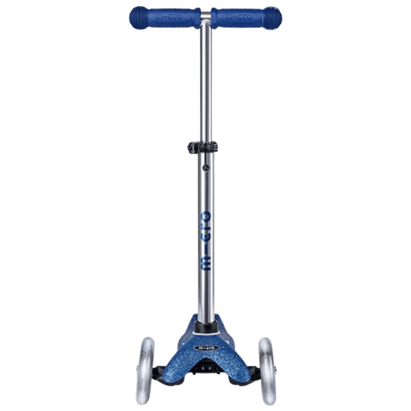 Trotinetă pentru copii cu trei roți Micro Mini Deluxe Foldable LED (MMD219) 50 kg/ Blue photo 3