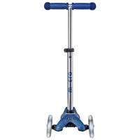 Trotinetă pentru copii cu trei roți Micro Mini Deluxe Foldable LED (MMD219) 50 kg/ Blue photo 3