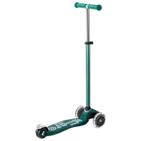 Trotinetă pentru copii cu trei roți Micro Maxi Deluxe ECO LED (MMD170) 50 kg/ Green photo 3