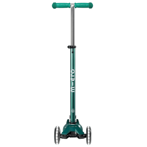 Trotinetă pentru copii cu trei roți Micro Maxi Deluxe ECO LED (MMD170) 50 kg/ Green photo 4