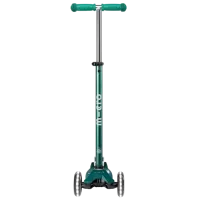 Trotinetă pentru copii cu trei roți Micro Maxi Deluxe ECO LED (MMD170) 50 kg/ Green photo 4