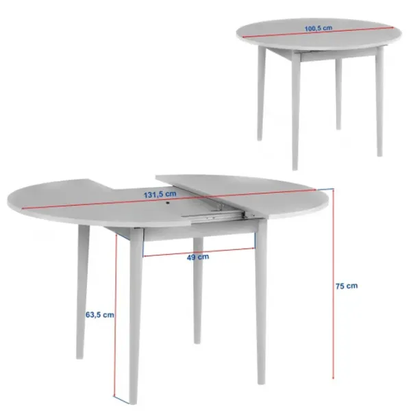 Masă de bucătărie extensibilă Trendy Viona PAL melaminat/ Travertine photo 10
