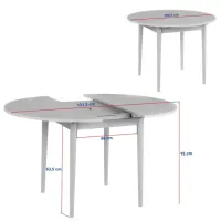 Masă de bucătărie extensibilă Trendy Viona PAL melaminat/ Travertine photo 10
