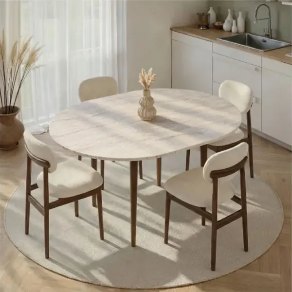 Masă de bucătărie extensibilă Trendy Viona PAL melaminat/ Travertine photo 8