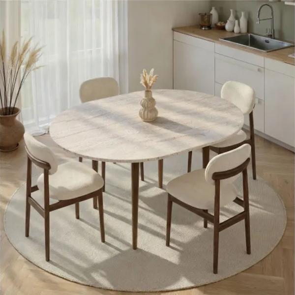 Masă de bucătărie extensibilă Trendy Viona PAL melaminat/ Travertine photo 8