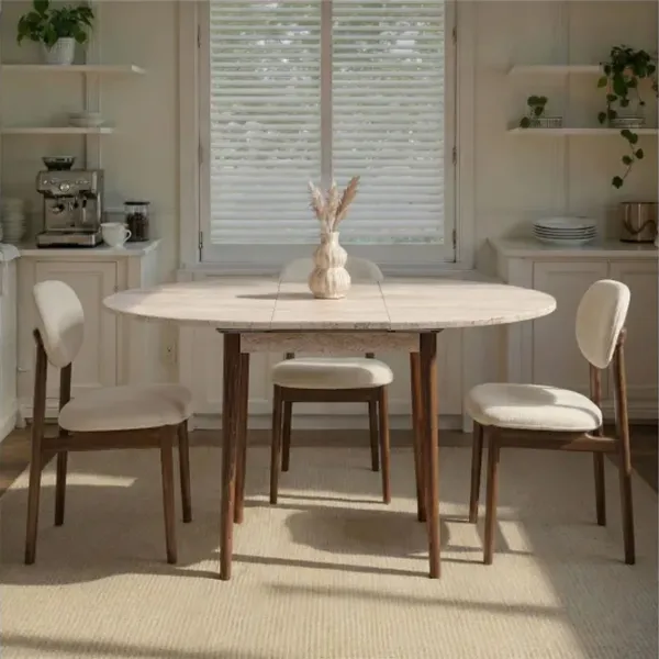 Masă de bucătărie extensibilă Trendy Viona PAL melaminat/ Travertine photo 9