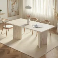 Кухонный стол зафиксированный Trendy Linza Меламиновая ДСП/ Travertine photo 8