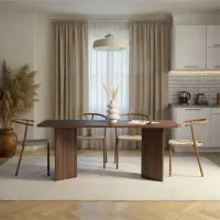 Кухонный стол зафиксированный Trendy Linza Меламиновая ДСП/ Milano Walnut photo 9