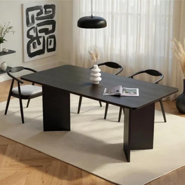 Masă de bucătărie fixă Trendy Linza PAL melaminat/ Wood Black photo 10