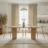 Кухонный стол зафиксированный Trendy Linza Меламиновая ДСП/ Honey Oak photo 9