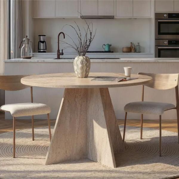 Masă de bucătărie fixă Trendy Virella PAL melaminat/ Travertine photo 6