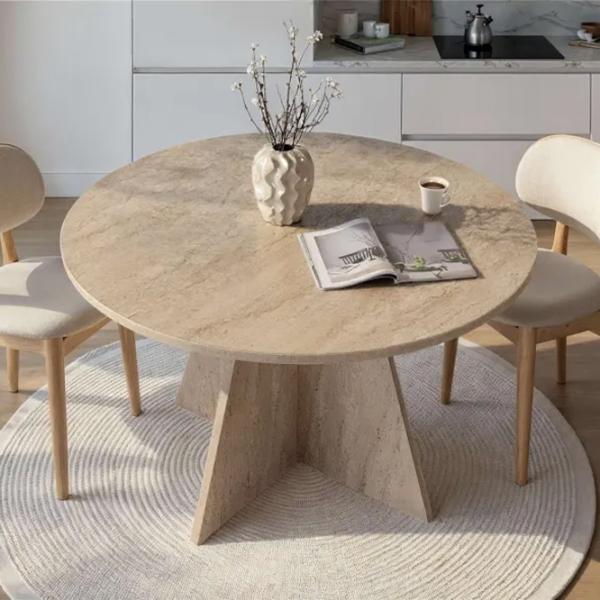 Masă de bucătărie fixă Trendy Virella PAL melaminat/ Travertine photo 7