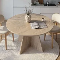 Кухонный стол зафиксированный Trendy Virella Меламиновая ДСП/ Travertine photo 7