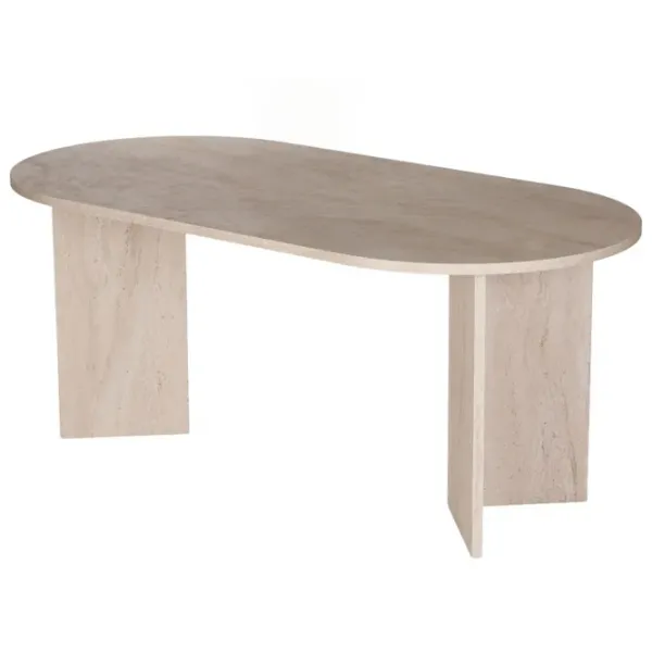Masă de bucătărie fixă Trendy Sablin PAL melaminat/ Travertine photo 1