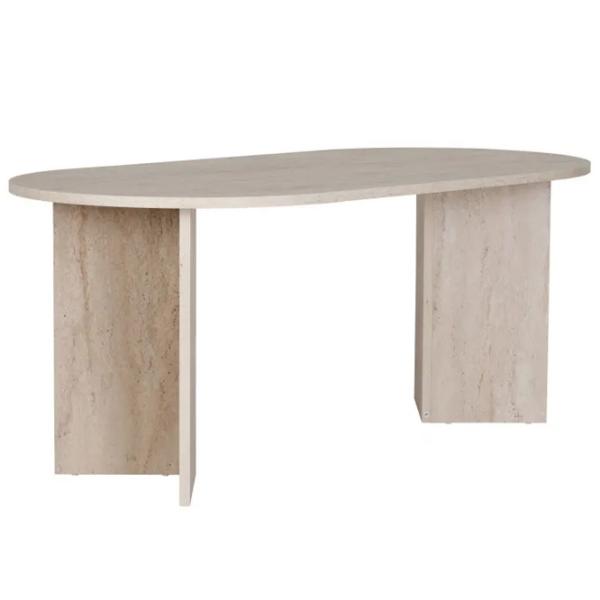 Masă de bucătărie fixă Trendy Sablin PAL melaminat/ Travertine photo 2