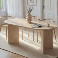 Кухонный стол зафиксированный Trendy Sablin Меламиновая ДСП/ Travertine photo 9