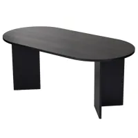 Masă de bucătărie fixă Trendy Sablin PAL melaminat/ Wood Black