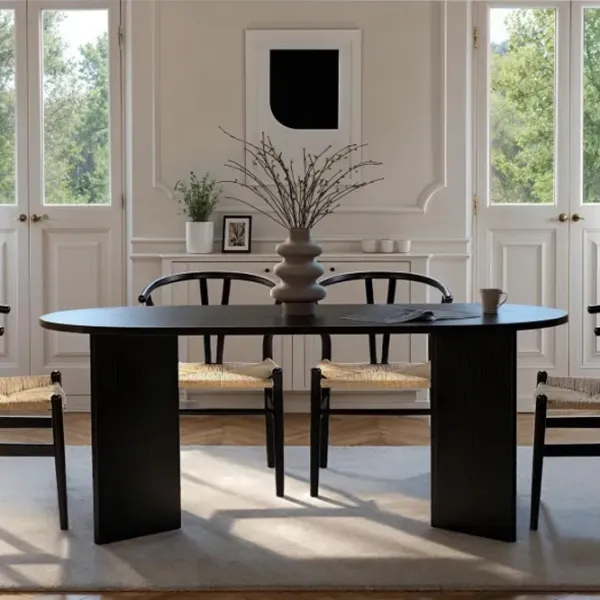 Masă de bucătărie fixă Trendy Sablin PAL melaminat/ Wood Black photo 10