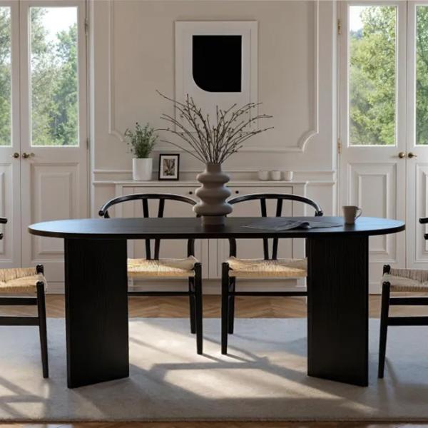 Masă de bucătărie fixă Trendy Sablin PAL melaminat/ Wood Black photo 10