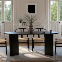 Кухонный стол зафиксированный Trendy Sablin Меламиновая ДСП/ Wood Black photo 10