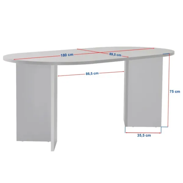 Masă de bucătărie fixă Trendy Sablin PAL melaminat/ Wood White photo 8