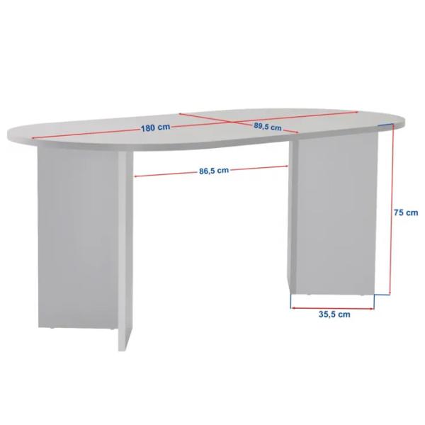 Masă de bucătărie fixă Trendy Sablin PAL melaminat/ Wood White photo 8