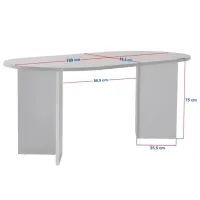 Кухонный стол зафиксированный Trendy Sablin Меламиновая ДСП/ Wood White photo 8