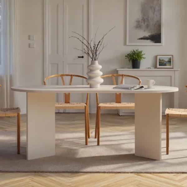 Masă de bucătărie fixă Trendy Sablin PAL melaminat/ Wood White photo 10