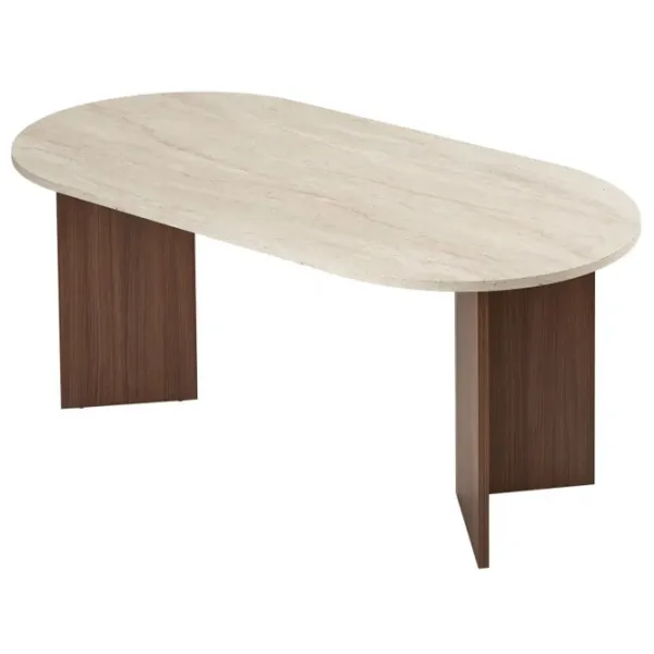 Masă de bucătărie fixă Trendy Sablin PAL melaminat/ Travertine photo 1