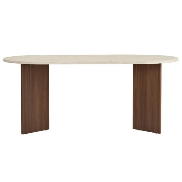 Masă de bucătărie fixă Trendy Sablin PAL melaminat/ Travertine photo 2