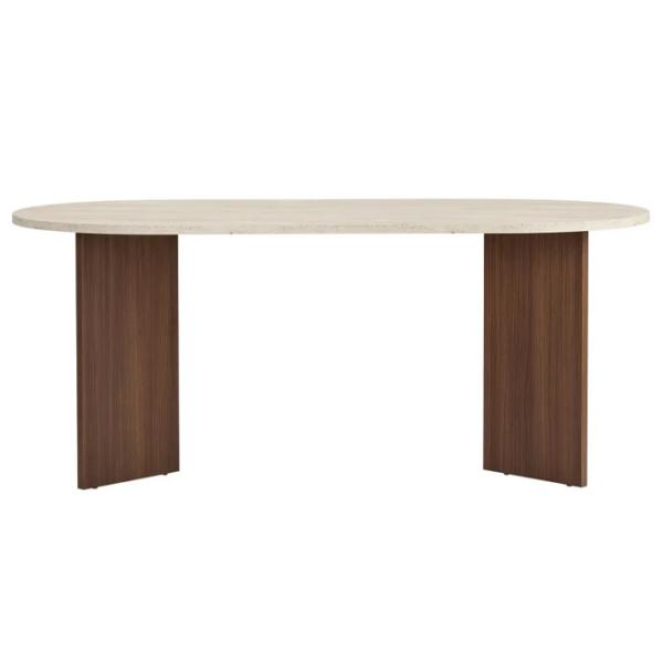 Masă de bucătărie fixă Trendy Sablin PAL melaminat/ Travertine photo 2