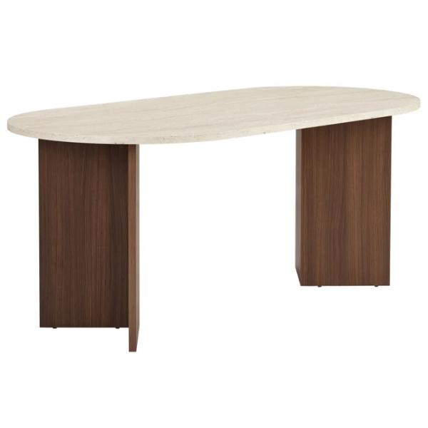 Masă de bucătărie fixă Trendy Sablin PAL melaminat/ Travertine photo 3