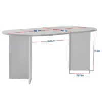 Кухонный стол зафиксированный Trendy Sablin Меламиновая ДСП/ Travertine photo 8
