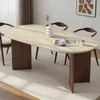 Кухонный стол зафиксированный Trendy Sablin Меламиновая ДСП/ Travertine photo 9