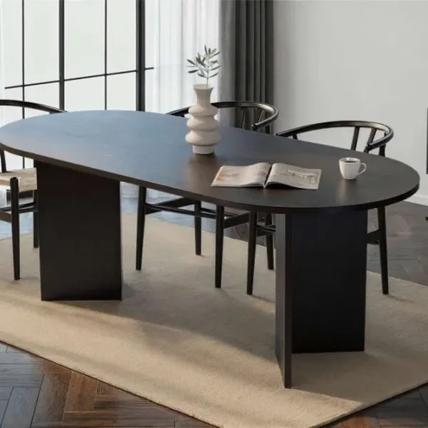 Masă de bucătărie fixă Trendy Sabella PAL melaminat/ Wood Black photo 8