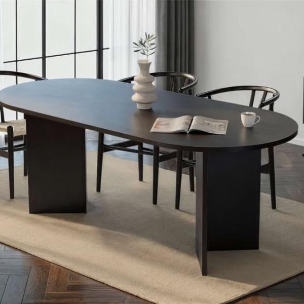 Masă de bucătărie fixă Trendy Sabella PAL melaminat/ Wood Black photo 8