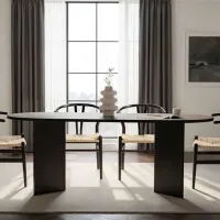 Кухонный стол зафиксированный Trendy Sabella Меламиновая ДСП/ Wood Black photo 9