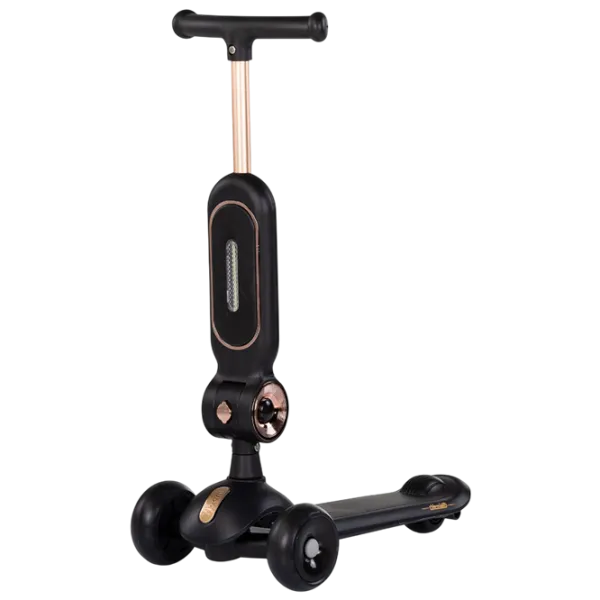 Trotinetă pentru copii cu trei roți Chipolino Bloomi (DSBLO0261BK) 50 kg/ Black photo 1