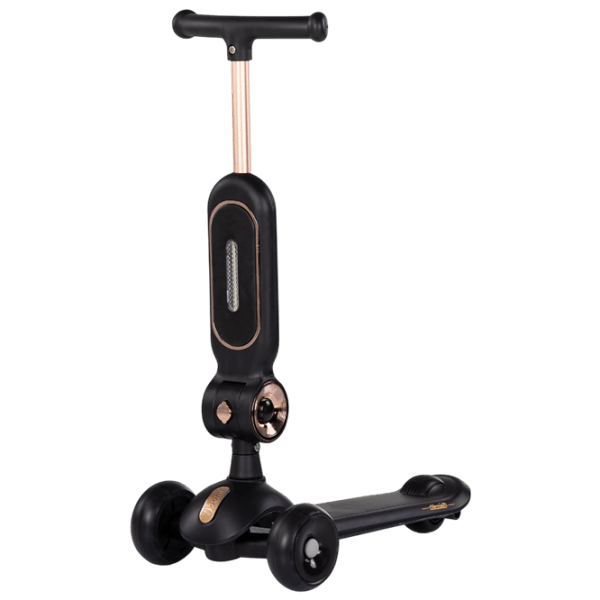 Trotinetă pentru copii cu trei roți Chipolino Bloomi (DSBLO0261BK) 50 kg/ Black photo 1