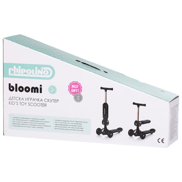 Trotinetă pentru copii cu trei roți Chipolino Bloomi (DSBLO0263PI) 50 kg/ Pink photo 6