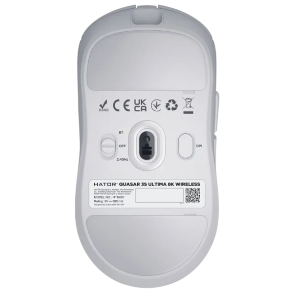 Mouse Hator Quasar 3S ULTIMA 8K USB / White photo 6