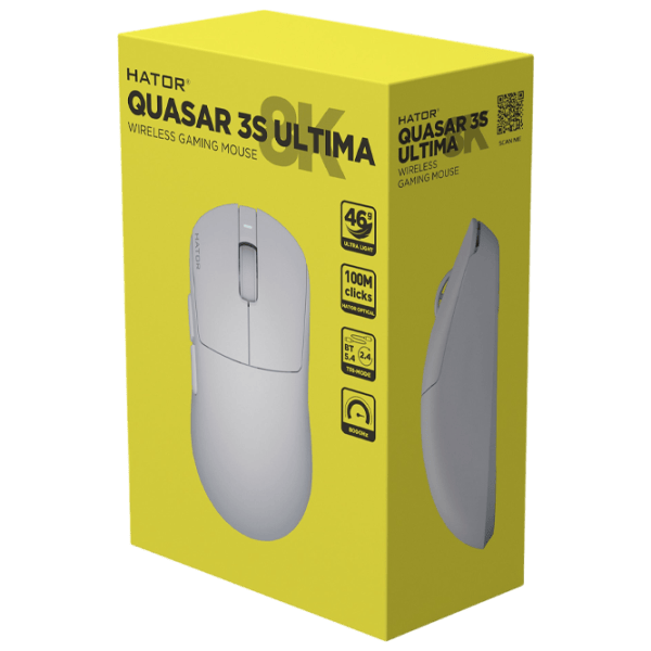 Mouse Hator Quasar 3S ULTIMA 8K USB / White photo 7