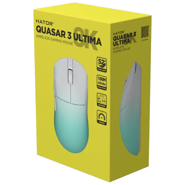 Мышь Hator Quasar 3 ULTIMA 8K  USB / Белый photo 6