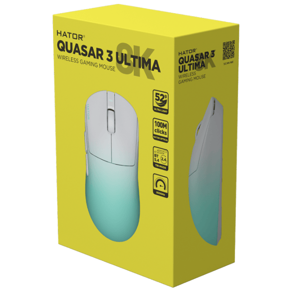 Мышь Hator Quasar 3 ULTIMA 8K  USB / Белый photo 6
