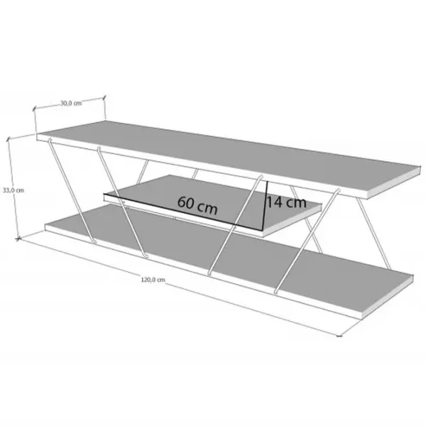 Тумба под телевизор Trendy Canaz 33 x 120 x 30см / ДСП photo 4
